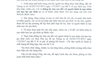 Công văn số 376/BVSN-KHTT v/v Tăng cường công tác phòng, chống bạo lực gia đình.